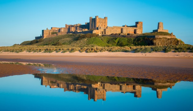 Seahouses and Bamburgh Castle  The Coast and Castles Cycle Route